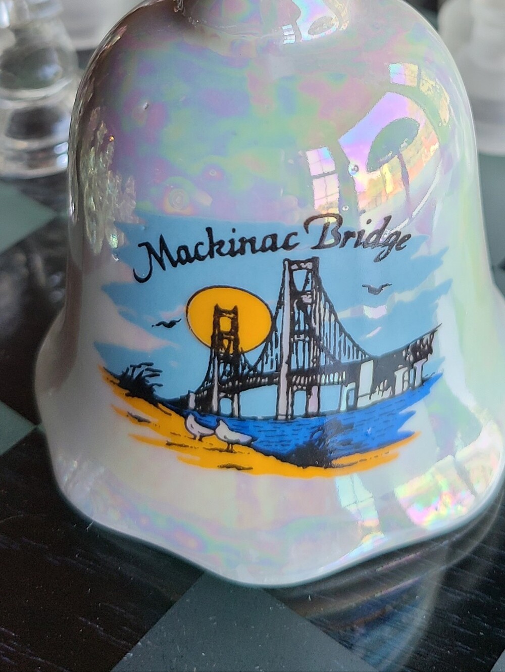Mackinac Bridge Iridescent Collector Bell